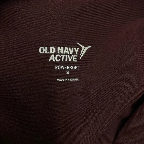Old Navy Active Powersoft Leggings Joggers Size Small Maroon - Picture 12 of 13